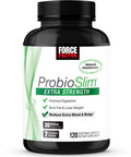 ProbioSlim Extra Strength Probiotic Supplement for Women and Men with 30 Billion CFUs for Weight Loss, Digestive Health Support, Bloating and Gas Relief, Force Factor, 120 Capsules