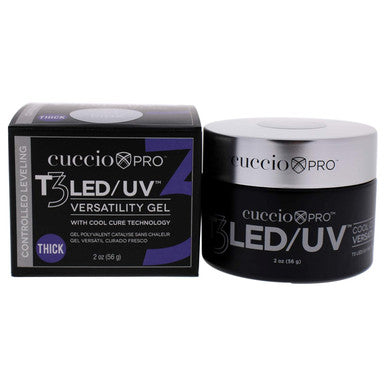 Cuccio Pro T3 Led/Uv Cool Cure Versatility Gel - Self-Levelling Gel With Calcium - Incredibly Flexible - Strong Adhesion - High Shine Finish - Fast Application - Pink - 2 Oz Nail Gel