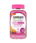 Centrum Multigummies Multi+ Beauty Dual Action Multivitamin Specially Designed With Biotin For Healthy Hair Skin And Nails Cherry/Berry/Orange Flavors - 100 Count