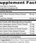 Naturelo Vegan Zinc Whole Food Complex Supplement With Vitamin C For Immune Support And Healthy Skin, Hair, And Nails - 120 Capsules