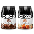 Oikos Protein Shake, Salted Caramel, 30g High Protein Drinks, Shelf Stable, Ready to Drink, 5g Prebiotic Fiber, 12 fl oz Bottle, 12 Count