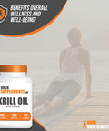 Bulksupplements.Com Krill Oil 1000Mg Softgels - Krill Oil Supplement, Antarctic Krill Oil, Dha Supplements - Krill Oil Omega 3, 2 Krill Oil Softgels Per Serving (1000Mg), 120 Softgels