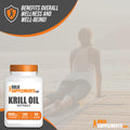Bulksupplements.Com Krill Oil 1000Mg Softgels - Krill Oil Supplement, Antarctic Krill Oil, Dha Supplements - Krill Oil Omega 3, 2 Krill Oil Softgels Per Serving (1000Mg), 120 Softgels