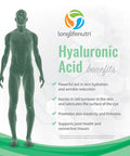 LongLifeNutri Hyaluronic Harmony: 100Mg Ha, 180 Vegetarian Capsules For Optimal Knee & Joint Care, Enhanced Skin Elasticity, And Youthful Glow