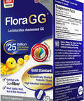 Labo Nutrition Floragg Lactobacillus Rhamnosus Gg 25 Billion Cfu Active Probiotics & Sunfiber Prebiotic Fiber Supplement Support Healthy Intestinal Immune Health| Delayed Release & Gluten Free 60S