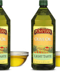 Pompeian Light Taste Olive Oil - 32 fl oz | Olive Oil for High Heat Cooking - Light Flavor for Baking and Sauteing - High Smoke Point