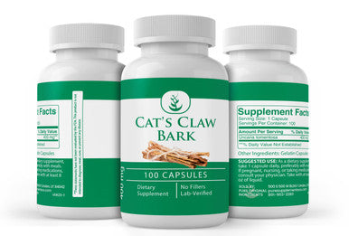 PURE ORIGINAL INGREDIENTS Cat'S Claw Bark, (100 Capsules) Always Pure, No Additives Or Fillers, Lab Verified
