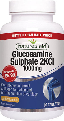 Natures Aid Glucosamine Sulphate 1000mg (with Vitamin C) 90 Tabs