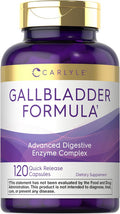 Carlyle Gallbladder Formula | 120 Quick Release Capsules | Complete Digestive Enzyme Complex | Non-GMO & Gluten Supplement