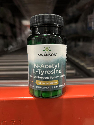 Swanson Amino Acid N-Acetyl L-Tyrosine 350 Milligrams 60 Capsules