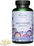 Evening Primrose Oil VegaveroÃƒâ€šÃ‚Â® | 100% Organic & Cold-Pressed | with Borage Seed Oil | 90 Vegan GreenCapsÃƒâ€šÃ‚Â® Capsules | No Additives | Rich in Linoleic Acid, Omega 3 & GLA