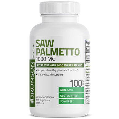 Bronson Saw Palmetto 1000 MG Extra Strength Supports Healthy Prostate Function & Urinary Health Support - Non GMO, 100 Vegetarian Capsules