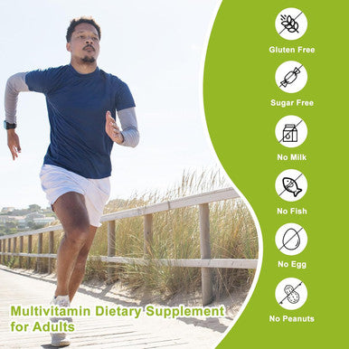 Adult Multivitamin/Multimineral For Immune Health, Dietary Supplement For Energy, Brain, Eye Health With Vitamin A, C, D3, E, Calcium & More, Gluten Free, 75-Days Supply, 150 Tablets