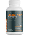 Bronson Vitamin K2 Mk-7 100 Mcg, K2 As Mk7 Menaquinone, Bone Support Non-Gmo, 120 Tablets