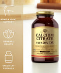 Solgar Calcium Citrate With Vitamin D3-240 Tablets - Non-Gmo Gluten Free Kosher Halal - 60 Servings