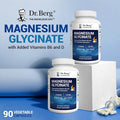 Dr. Berg Magnesium Glycinate With Vitamin D and B6 For Stress Relief Calm Relaxation and Good Sleep 120 Mg Magnesium Glycinate 90 Caps