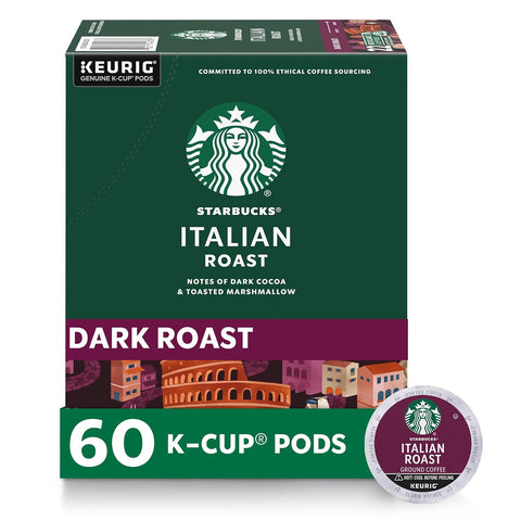 Starbucks K-Cup Coffee Pods, Dark Roast Hot or Iced Coffee, French Roast, 96 Keurig Pods