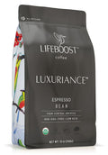Lifeboost Organic Espresso Beans Whole USDA Organic Low Acid Mold Free Dark Roast Coffee Whole Bean Single Origin High Caffeine Arabica 12 oz Bag