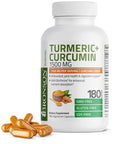 Bronson Turmeric Curcumin 1500 Mg Per Serving Antioxidant, Joint & Digestion Support With Bioperine, Non-Gmo, 180 Vegetarian Capsules