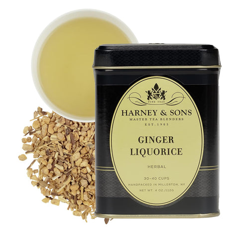 Harney & Sons Herbal Hot Cinnamon Spice Rooibos Tea Tin, 4 oz | Caffeine-free rooibos with cinnamon, orange peel, and cloves. No sugar added.