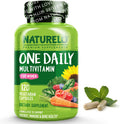 NATURELO One Daily Multivitamin for Women Energy Support - Whole Food Supplement to Nourish Hair Skin Nails Gluten Free 120 Capsules