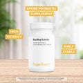 Supersmart - Bacillus Subtilis 3 Billion Cfu Per Day (High Potency) - Spore Probiotic Supplement | Non-Gmo & Gluten Free - 60 Dr Capsules