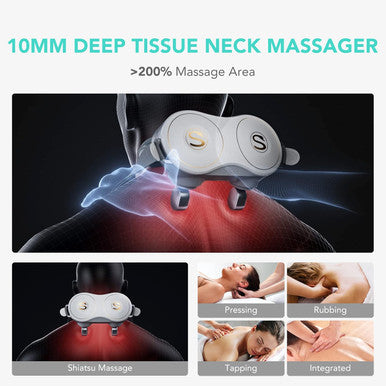 Skg H7 Neck Massager For Pain Relief Deep Tissue, Shiatsu Neck And Shoulder Massager 4D Electric Kneading Massager With Heating Relax At Home Office Car, For Men Women, Maye Musk'S Choice