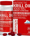 Marine Collagen Peptides Hydrolyzed Protein Powder + Antarctic Krill Oil 1000 Mg With Omega-3S Epa Dha