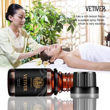 Aromatherapy Essential Oils, Vetiver Aromatherapy Essential Oils (0.33 oz - 10ml), 100% Pure Essential Oils Vetiver Scent for Diffuser, Humidifier, Massage, Aromatherapy, Skin & Hair Care