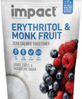 Impact White Monk Fruit & Erythritol Sweetener Blend - Gluten Free, Zero Calories, Net Carbs, Keto, Vegan, Non-GMO - 1 is to 1 Sugar Substitute - 1lb (Pack of 2)