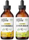 Wild & Organic Chamomile Tincture 4 Fl Oz & Lemon Balm Tincture 4 Fl Oz