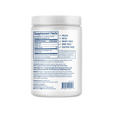 NativePath Collagen Peptides - Hydrolyzed Type 1 & 3 Collagen. Keto & Paleo Grass-Fed Protein Powder for Hair Skin Nails Bones Joints Digestion and More - No Gluten or Dairy (Vanilla Bean 214g)
