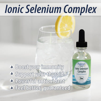 Anderson Ionic Selenium Complex, Liquid Selenium Supplement Drops, Supports Thyroid And Immune System, Antioxidant, Ionic Mineral Drops, Fights Radicals, 40 Servings, 2 Fl Oz