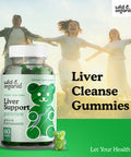Wild & Organic Liver Support Gummies - Liver Cleanse Detox & Repair Supplement w/ Milk Thistle, Chicory, Artichoke, Turmeric. Burdock & Dandelion Root Extract - Immune System Support Gummy - 60 Chews