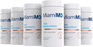 MiamiMD Total Beauty Matrix Collagen Supplements for Women Collagen Capsules with Vitamin C for Hair Skin and Nails Cruelty Free