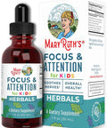 Maryruth Organics Kids Brain Supplements for Memory and Focus USDA Organic Drops with Ginkgo Biloba Rhodiola Root & Licorice Root Focus & Attention Calm Vegan Non-GMO Gluten 30 Servings