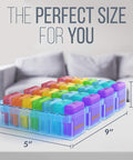 Monthly Pill Organizer, Pill Box, Medicine Organizer, 4 Weekly Pill Organizer, Pill Container, Vitamin Organizer, Travel Pill Container, Medication Organizer Pill Holder, Large Pill Organizer