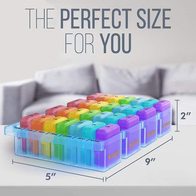 Monthly Pill Organizer, Pill Box, Medicine Organizer, 4 Weekly Pill Organizer, Pill Container, Vitamin Organizer, Travel Pill Container, Medication Organizer Pill Holder, Large Pill Organizer