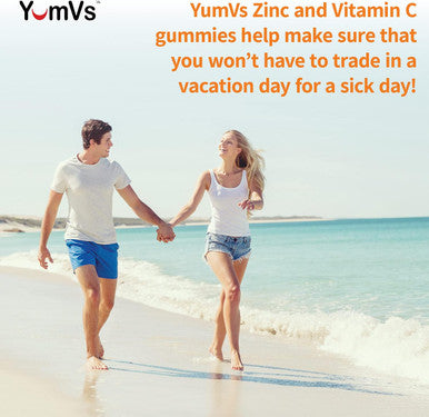 Zinc Vitamin C And Echinacea Gummies For Adults And Kids By Yumvs Chewable Gummy - Vegetarian, Halal, Kosher Orange Flavor - 60 Count
