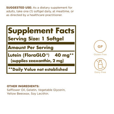 Solgar Lutein 40 Mg - 30 Softgels Pack Of 3 - Supports Eye Health - Gluten Free Dairy Free - 90 Total Servings