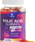 Folic Acid Gummies For Women 785 Mcg, Essential Prenatal Vitamins For Mom & Baby, Vegan Folic Supplement Gummy, Vitamin B9 Chewable Extra Strength Folate, Before During After Pregnancy - 60 Gummies