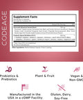 Codeage Women s Probiotics Supplement - 50 Billion CFUs - SBO Probiotics & Prebiotics - Cranberries - Feminine Health - Fermented Botanical Blend Whole Food Supplement - Vegan Non-GMO - 60 Capsules