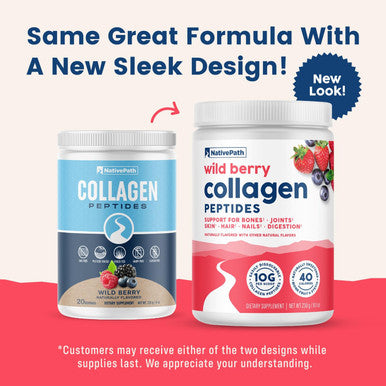 NativePath Collagen Peptides - Hydrolyzed Type 1 & 3 Collagen. Keto & Paleo Grass-Fed Protein Powder for Hair Skin Nails Bones Joints Digestion and More - No Gluten or Dairy (Wild Berry 230g)
