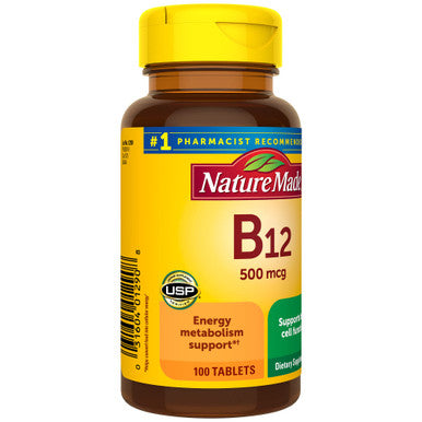 Nature Made Vitamin B Mcg Tablets For Metabolic Health 100 Count