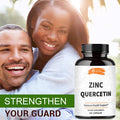 Sirunes Zinc Quercetin Capsules 100Pcs- Zinc Supplements For Immune Support- Zinc For Men And Women Non-Gmo And Gluten Supplement