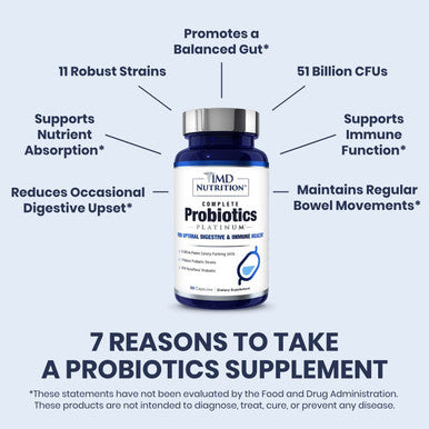 1MD Nutrition Complete Probiotics Platinum 11 Strains 30 Capsules