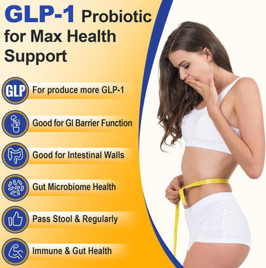 Glp-1 Supplement 300 Billion Afu Akkermansia Muciniphila, Akkermansia Probiotic For Women Men, Akka Superbiotics For Glp-1 Production, Digestive, Gut, Immunity, Enhances Gut Lining Function, 60 Caps