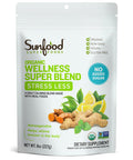 SUNFOOD Organic Stress Less Wellness Super Blend, 8 OZ