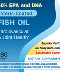 Nature's Way Fisol 50% EPA and DHA Enteric-Coated Fish Oil, No Fishy Burp-Back, 180 Softgels