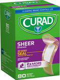 Curad Regular Size Adhesive Bandages Sheer 80-Count Boxes (Pack of 6)
